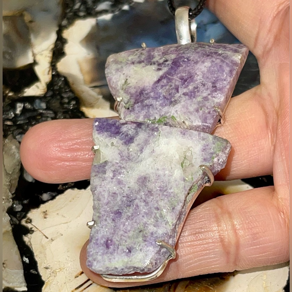 Purple Lepidolite Pendant 2 7/8”